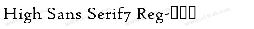 High Sans Serif7 Reg字体转换